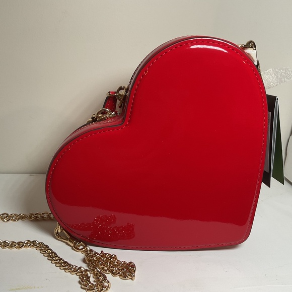 New Kate Spade New York Key to My Heart Patent 3D Crossbody Bag - Picture 3 of 3